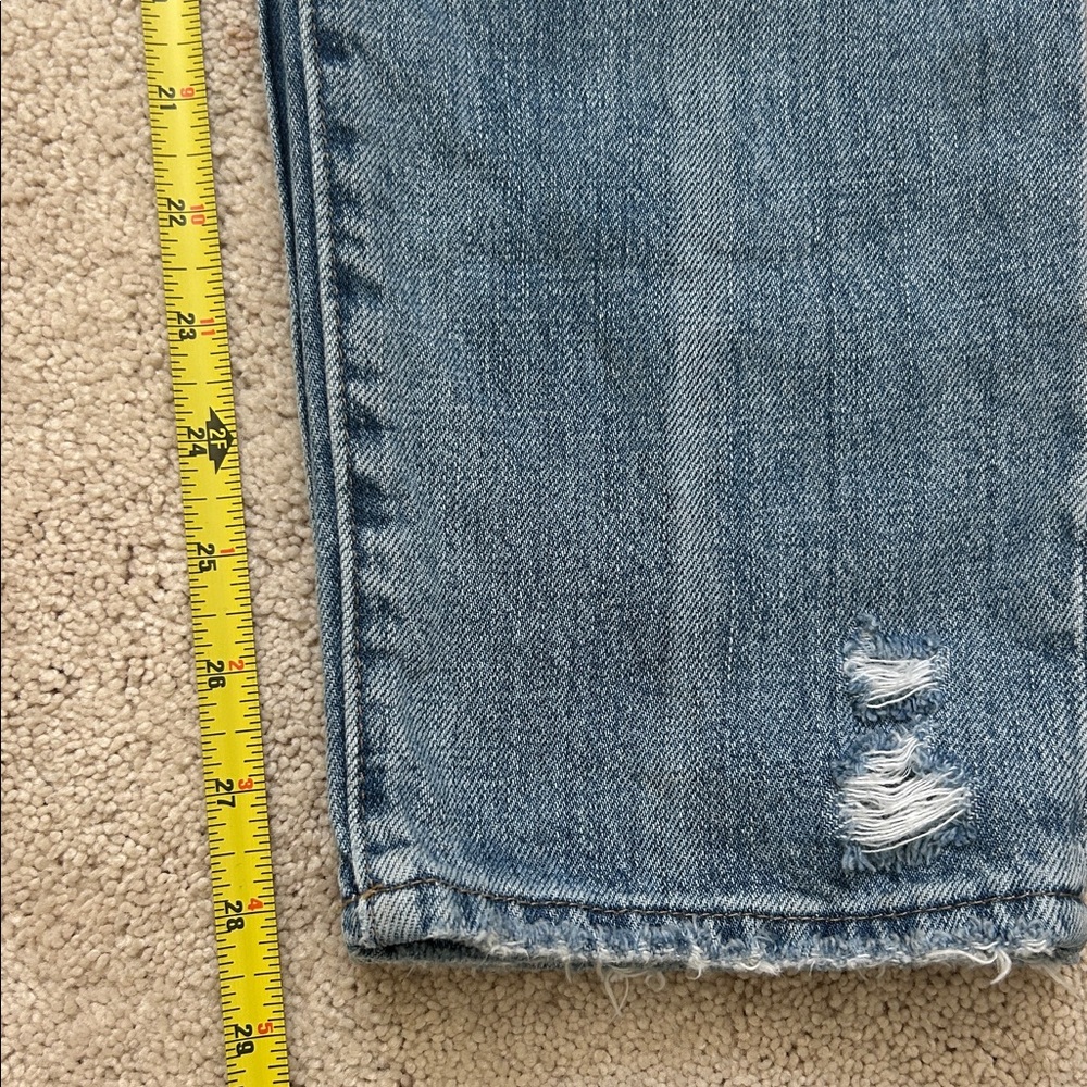 Pistola | Light Blue Relaxed Fit Distressed Straight Leg Jeans | 26 | In 26”-28” - Picture 11 of 12
